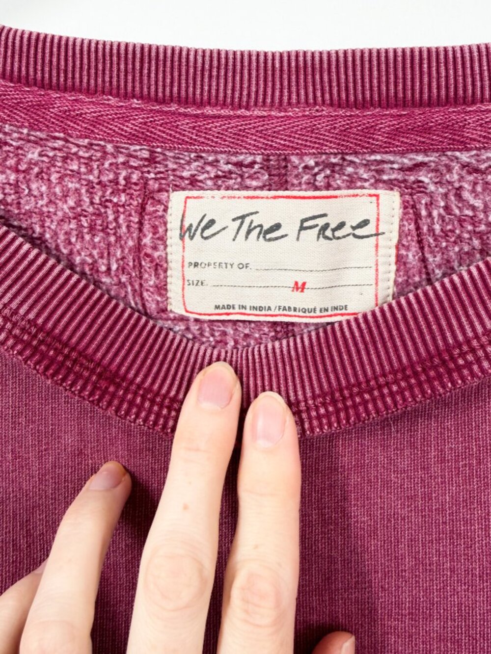 We The Free Shelli Long Tunic Midi Sweatshirt Dress Rhododendron Berry Pink Med - Picture 6 of 9